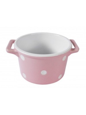 Горшочек в ручками Pink with dots 13 см